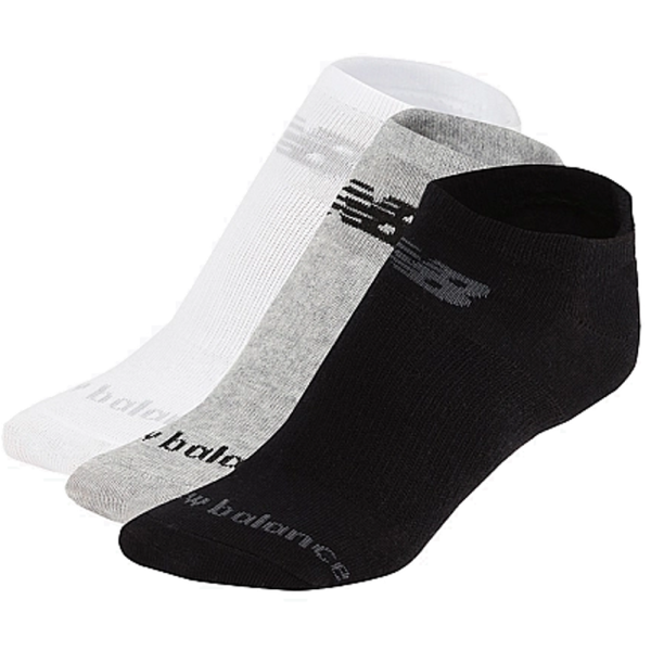 NEW BALANCE PRF COTTON FLAT KNIT NO SHOW 3 PAIR MULTI LAS95123WM