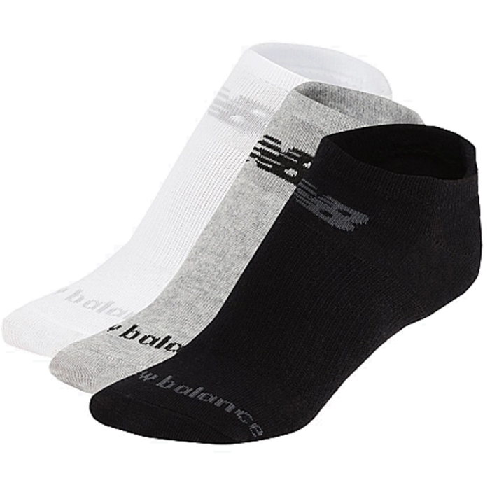 NEW BALANCE PRF COTTON FLAT KNIT NO SHOW 3 PAIR MULTI LAS95123WM