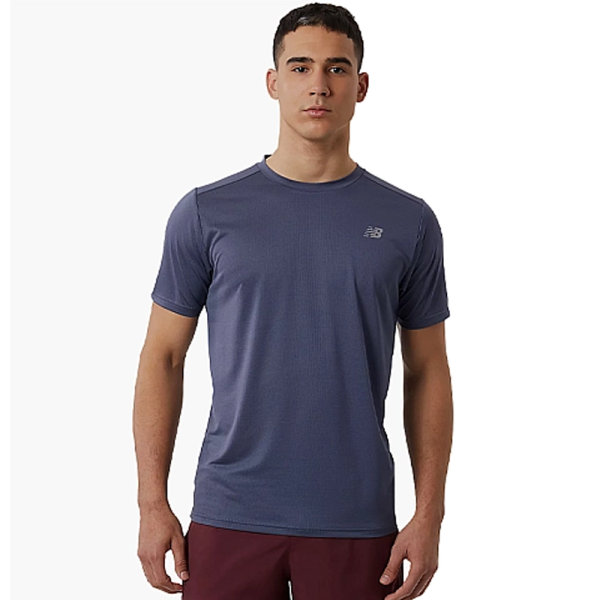 NEW BALANCE CORE RUN SHORT SLEEVE BLUE MT11205THN